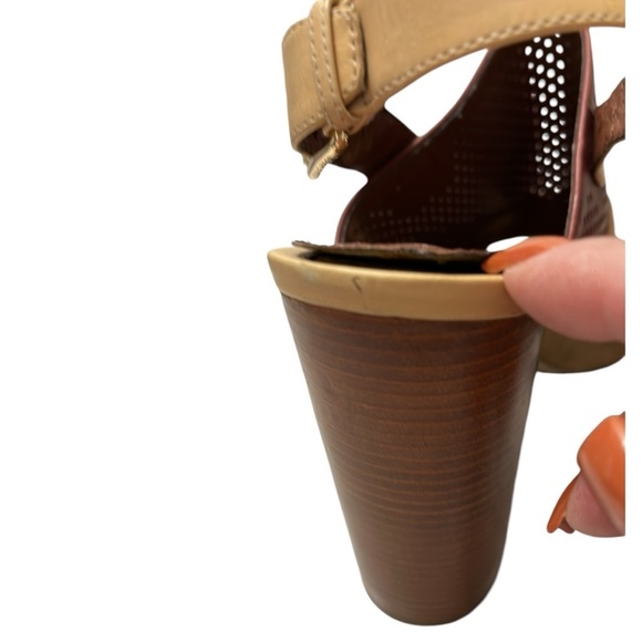 Cole Haan Tabby High Slingback Peep Toe Dress Sandals  Zinfandel/Dune color - Picture 7 of 14